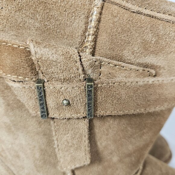 Bearpaw Brown Suede Lined Boots Women's Size 10 1960W--Val - Picture 4 of 13